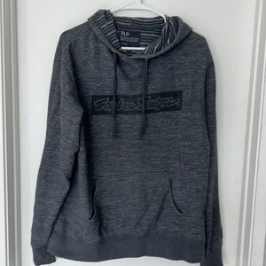 Gray Troy Lee Designs pull-over hoodie.